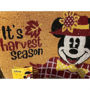 LOT OF 2 MICKEY MOUSE FALL AUTUMN DOOR MATS - SIZE 18X28 - BRAND NEW WITH TAGS